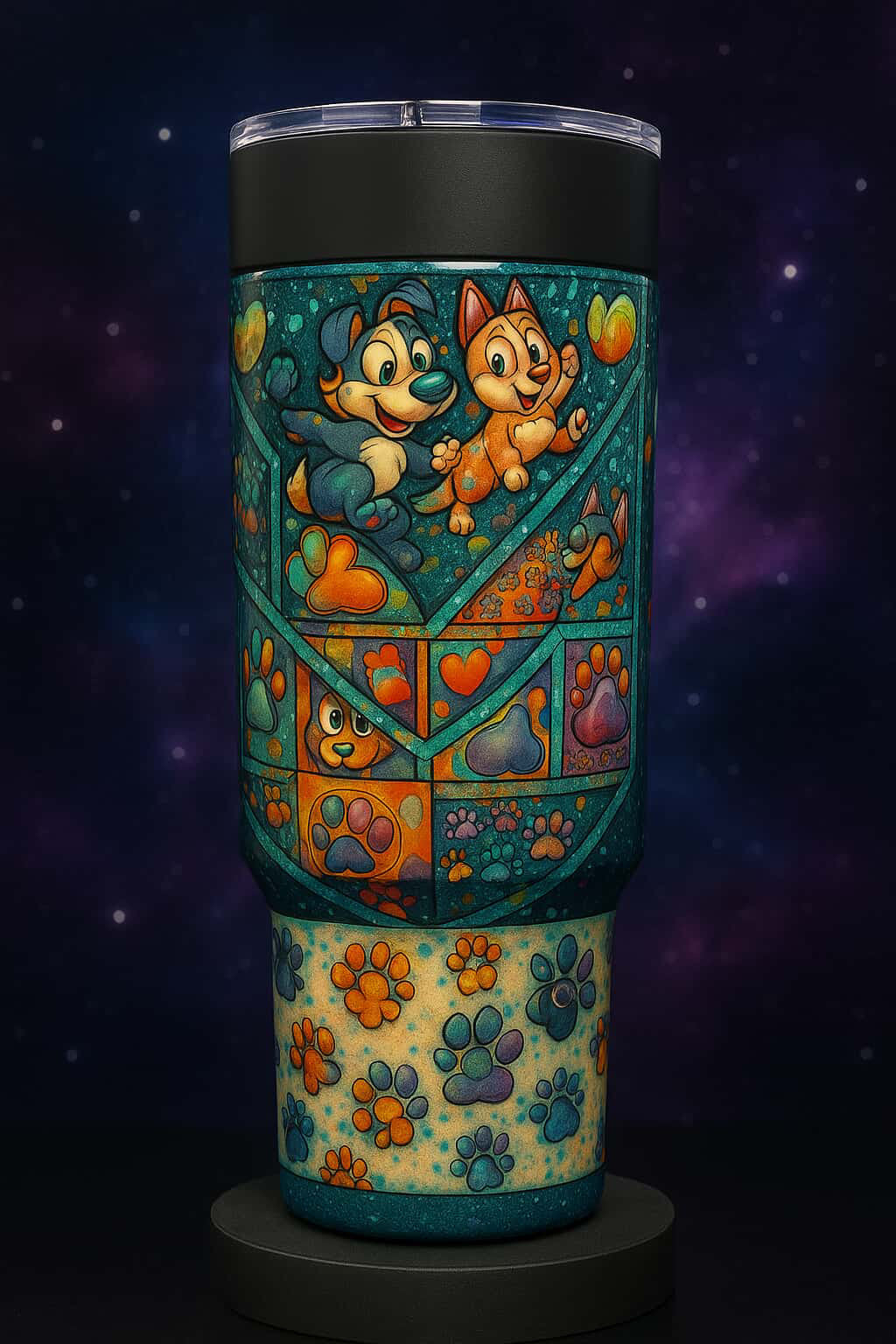 Puppy Love Cartoon 40 oz Resin Tumbler