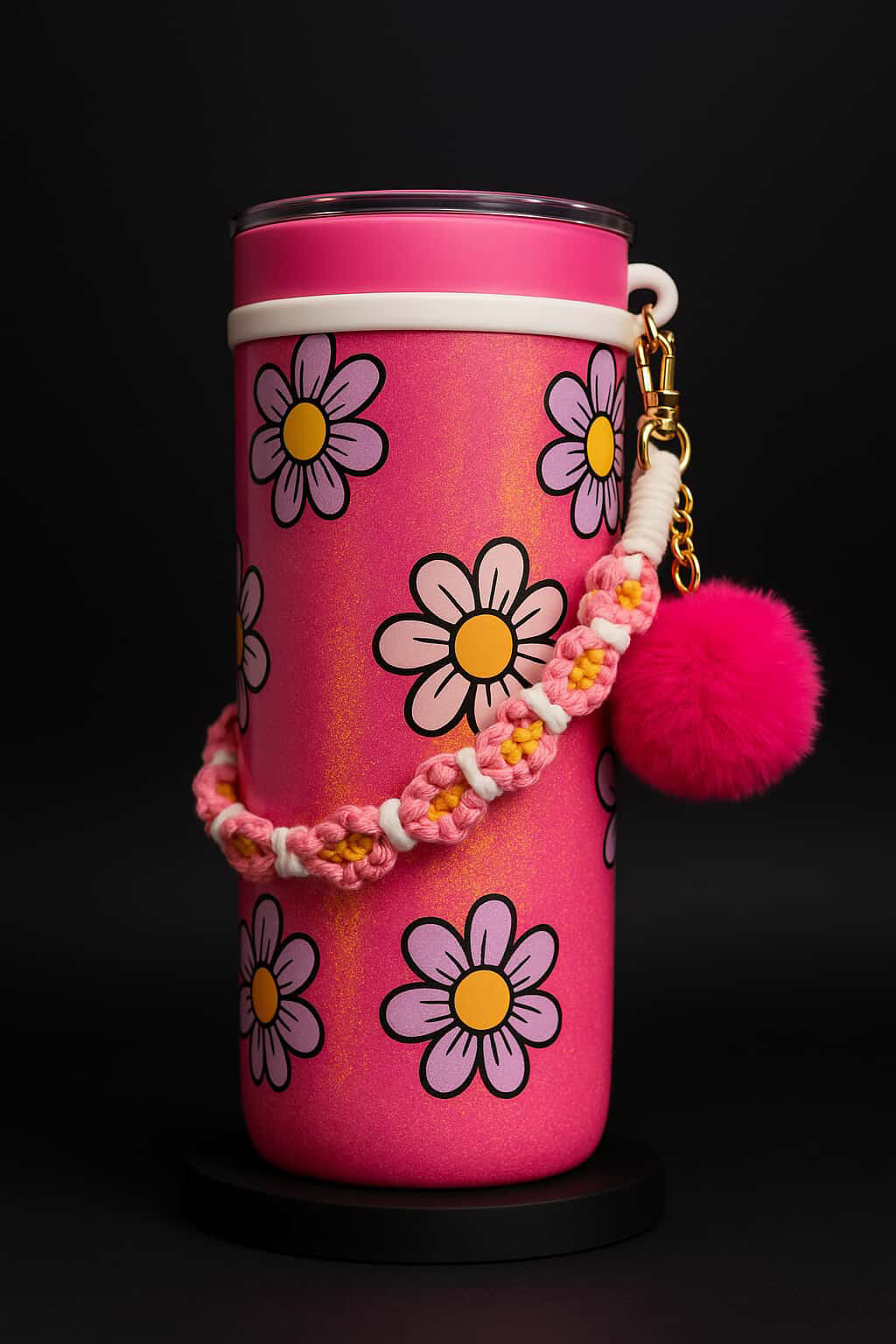 Pink Daisy 20oz Resin Tumbler