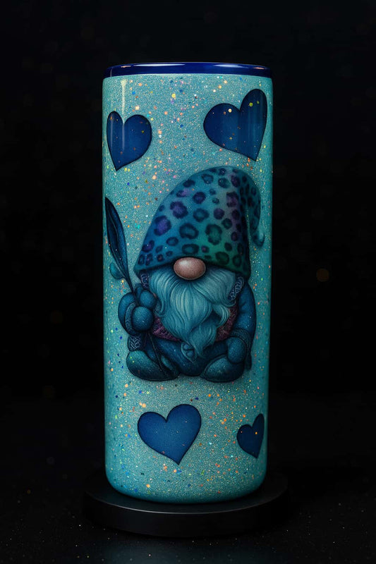 Blue Gnome Love 20oz Resin Tumbler