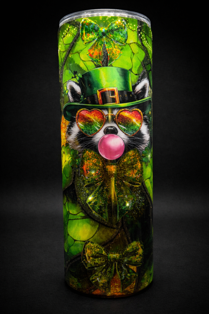 St. Patrick's Raccoon 32oz Resin Tumbler