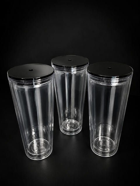 Personalized Snow Globe 24oz Tumbler – Black Lid – Custom Made for You